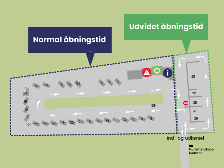 Kort over Brædstrup Genbrugsplads