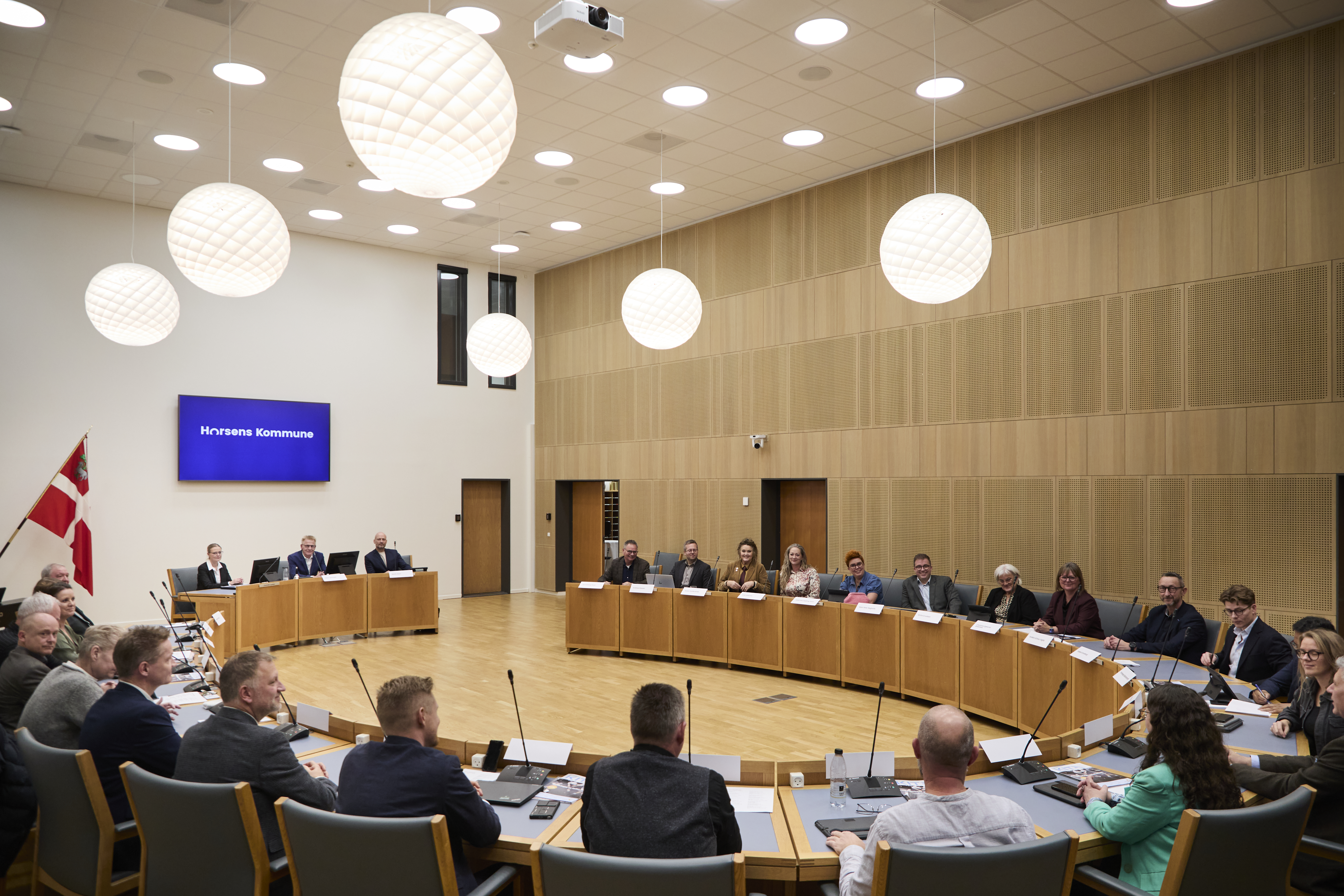 Byrådssalen på Rådhuset i Horsens Kommune