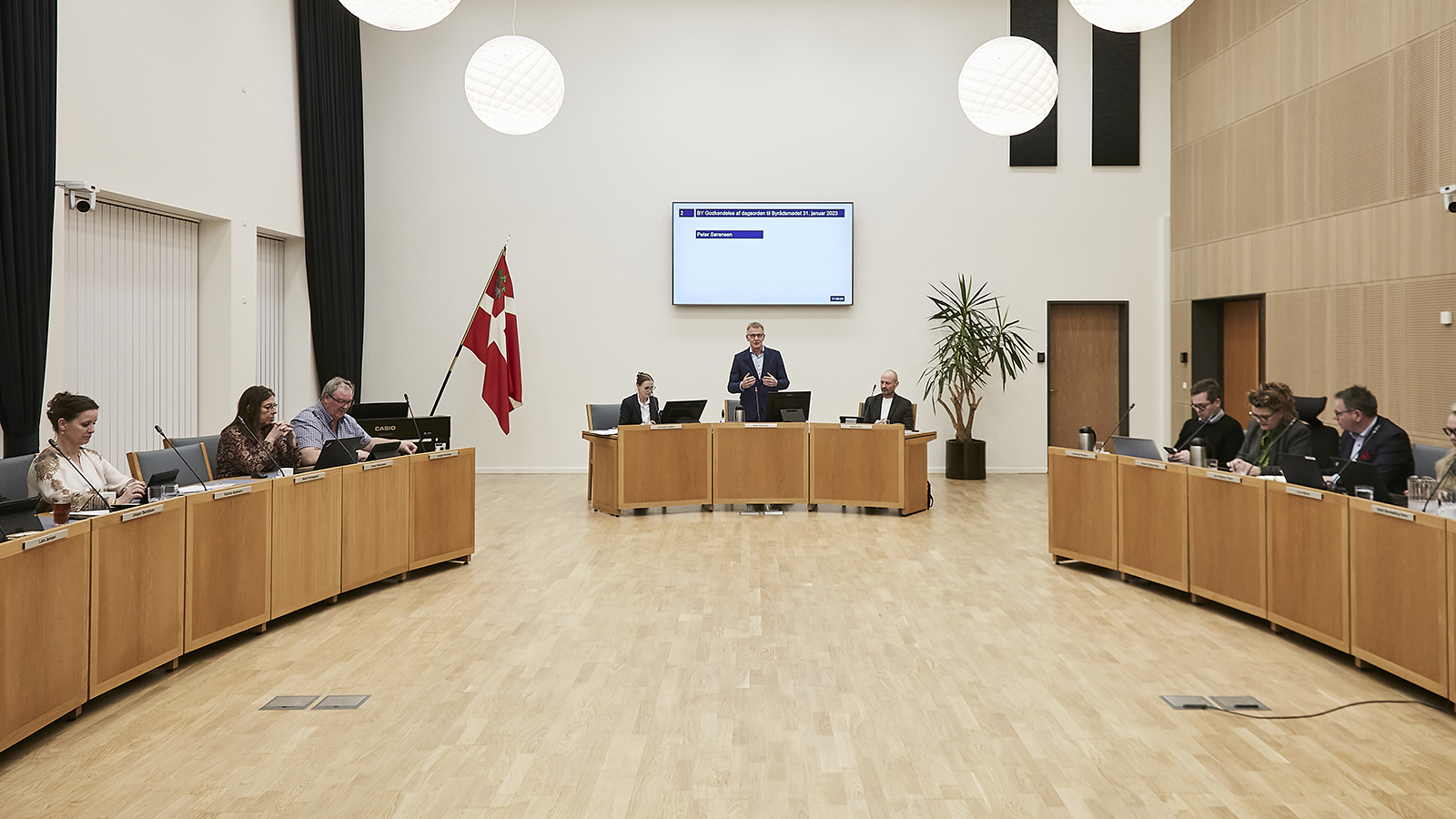 Byrådssalen på Rådhuset i Horsens Kommune