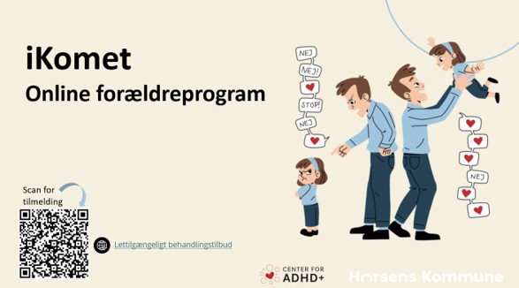 Informationsbillede om iKomet med en QR kode til mere information